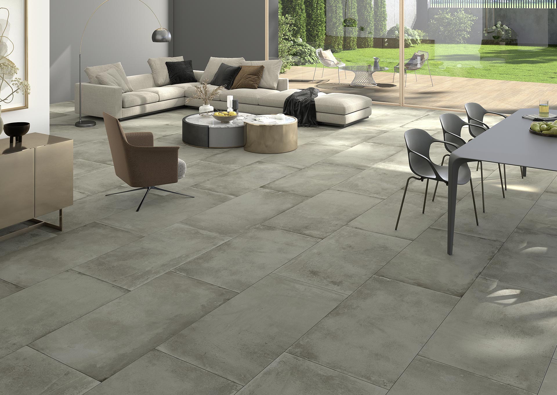 Kiruna dark grey 60x120 porcelain gres